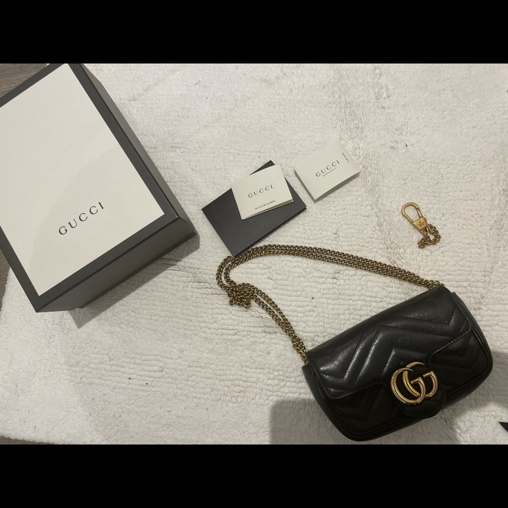 SOLD Gucci gg marmont mini in black SOLD